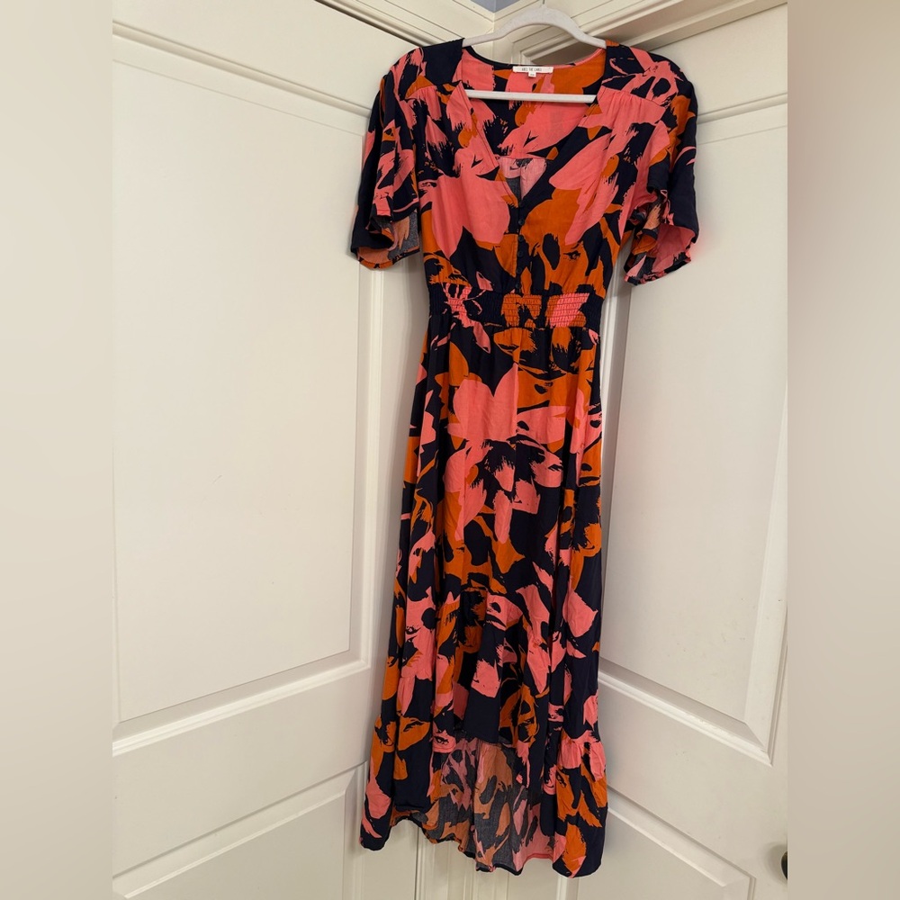 ANTHROPOLOGIE Dress Abel the Label Butterfly Sleeve Smocked Waist Size‎ XS